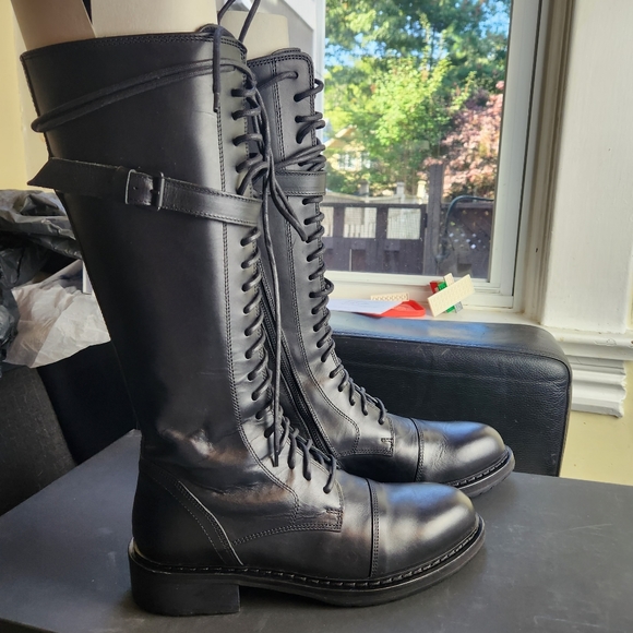 Ann Demeulemeester Knee High Lace Up boots size 36.5 BNWB - Picture 6 of 15